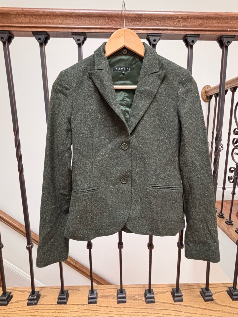 Vintage Theory Olive Green Wool Blazer